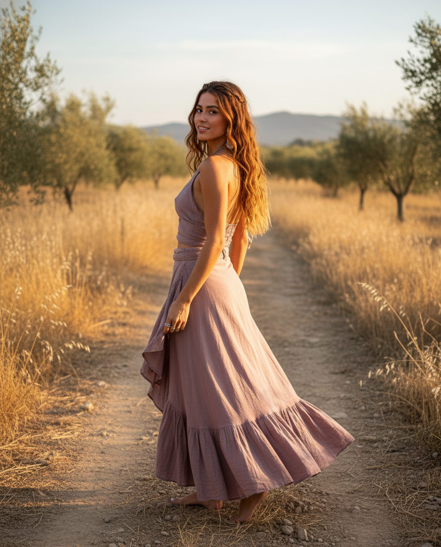 Wild Rose Wrap Skirt Set