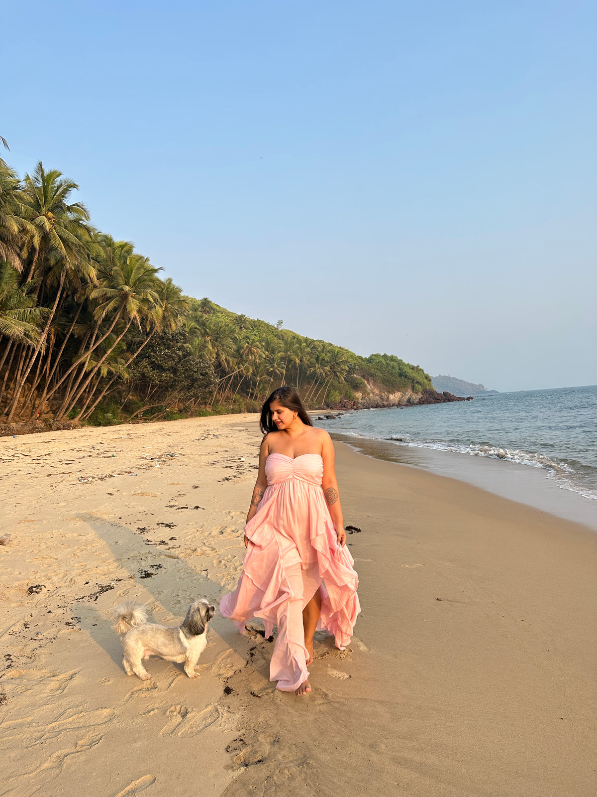 Blush Orchid Mul Cotton Tie-Up Dress